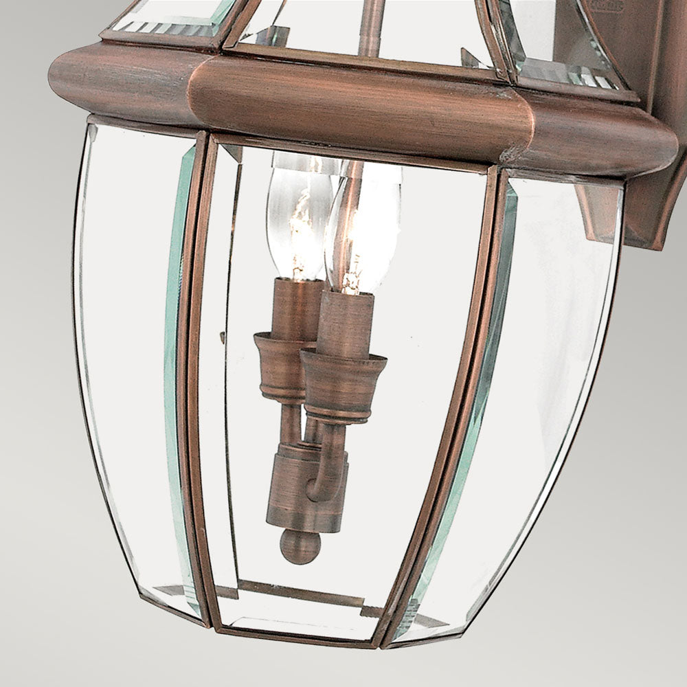 Newbury 2-Light Large Outdoor Wall Lantern (Aged Copper)