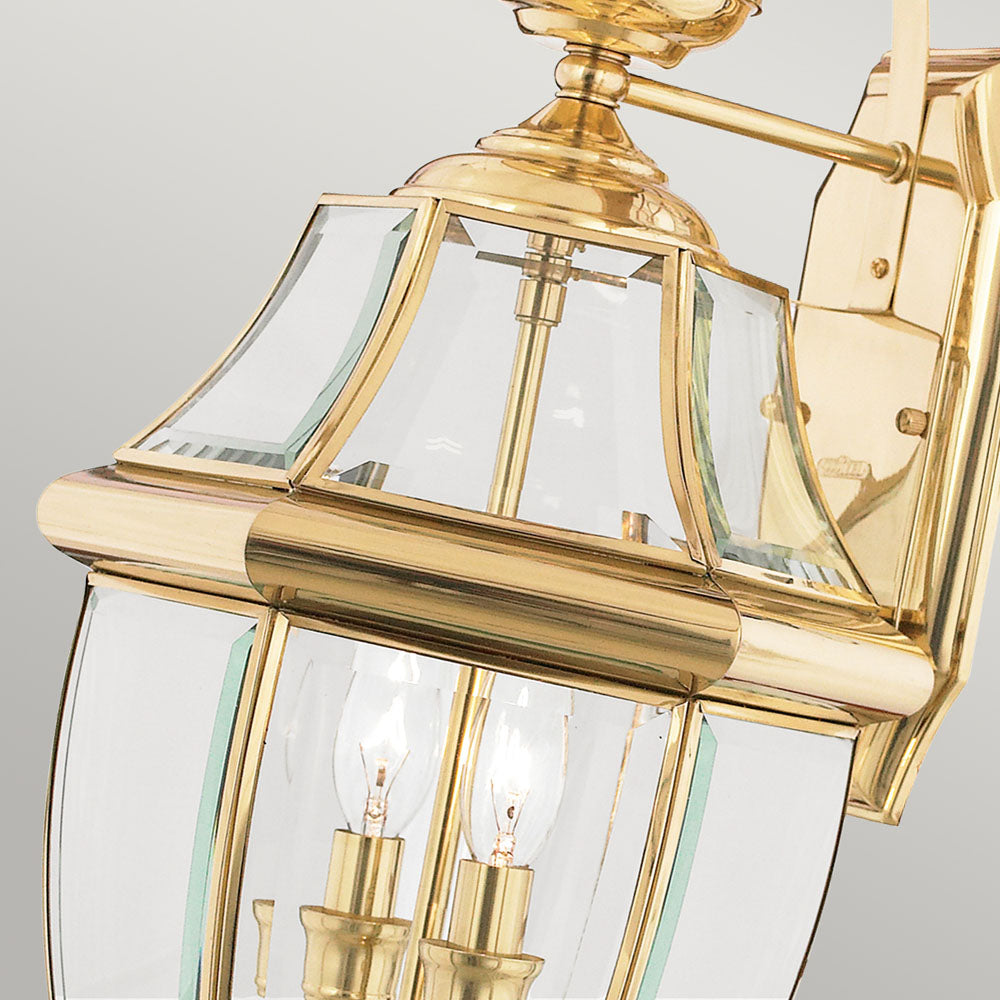 Newbury 2-Light Large Outdoor Wall Lantern (Polished Brass)