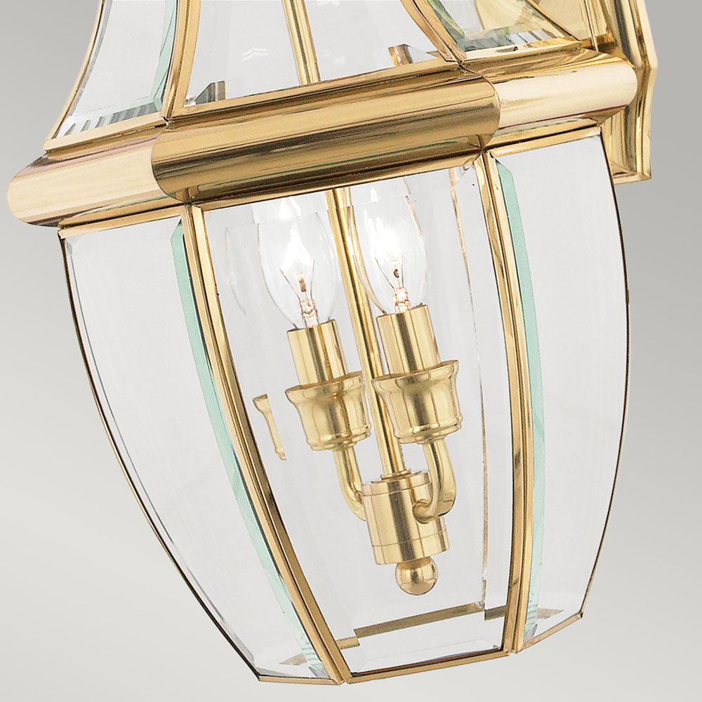 Newbury 2-Light Large Outdoor Wall Lantern (Polished Brass)