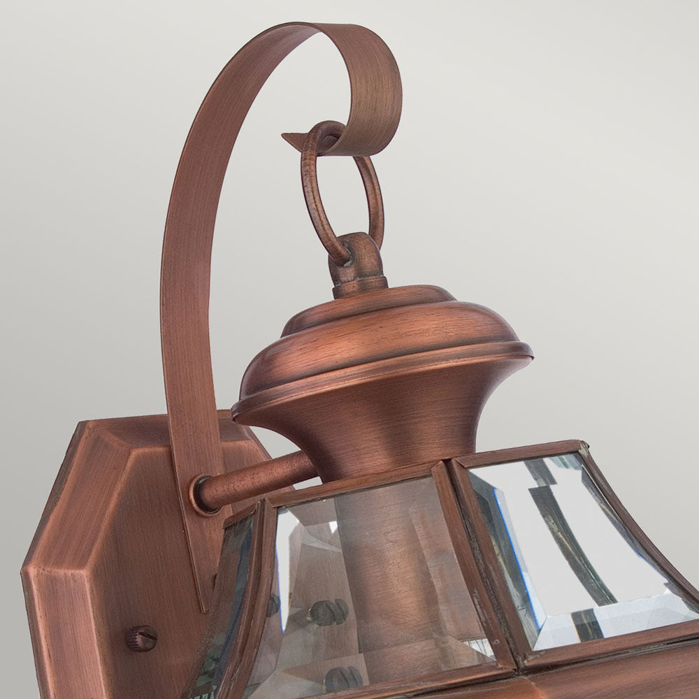 Newbury 1-Light Medium Wall Lantern (Aged Copper)
