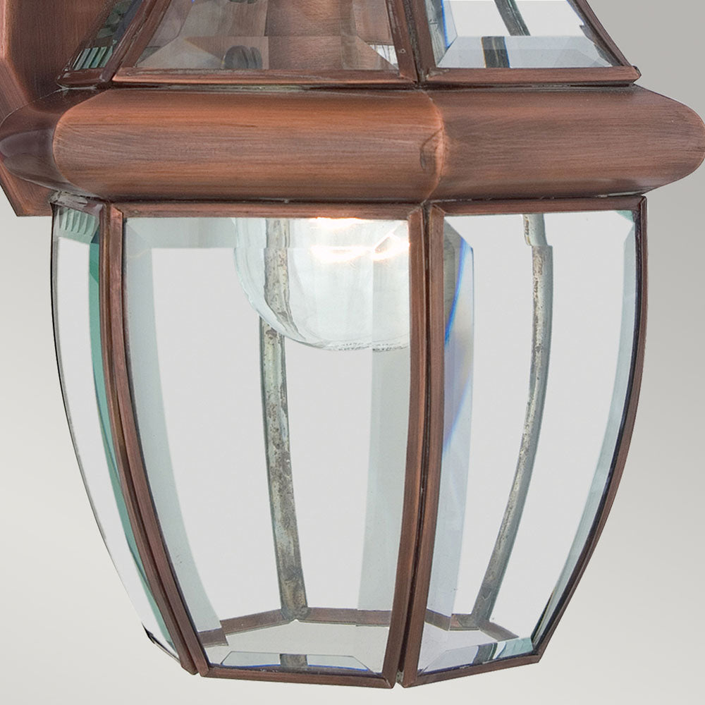 Newbury 1-Light Medium Wall Lantern (Aged Copper)