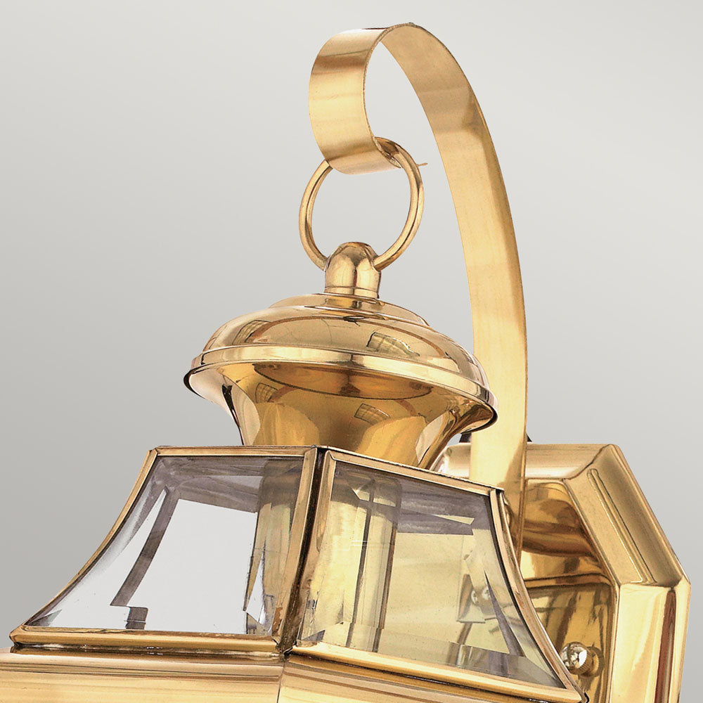 Newbury 1-Light Medium Wall Lantern (Polished Brass)