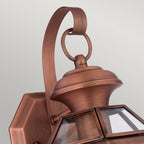 Newbury 1-Light Small Outdoor Wall Lantern (Aged Copper)