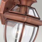 Newbury 1-Light Small Outdoor Wall Lantern (Aged Copper)