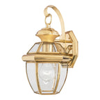 Newbury 1-Light Small Outdoor Wall Lantern (Polished Brass)