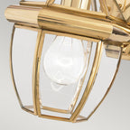 Newbury 1-Light Small Outdoor Wall Lantern (Polished Brass)