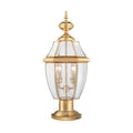 Newbury 2-Light Brass Outdoor Pedestal Light