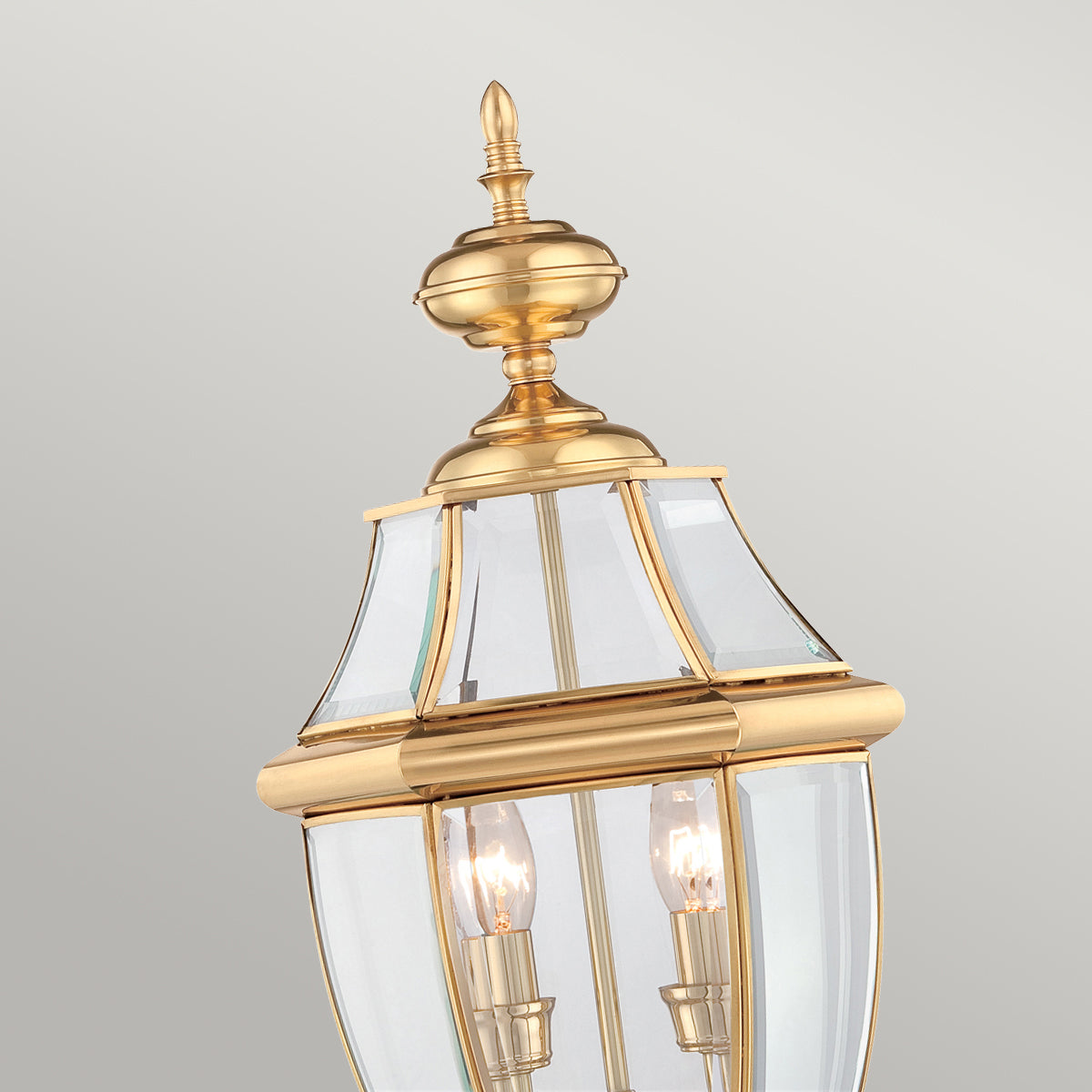 Newbury 2-Light Brass Outdoor Pedestal Light