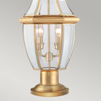 Newbury 2-Light Brass Outdoor Pedestal Light