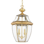 Newbury 2-Light Large Polished Brass Chain Lantern (Classic Design for Outdoor Appeal)