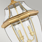 Newbury 2-Light Large Polished Brass Chain Lantern (Classic Design for Outdoor Appeal)