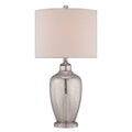 Nicholls Mercury Glass Table Lamp (Beige Linen Shade)