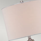 Nicholls Mercury Glass Table Lamp (Beige Linen Shade)