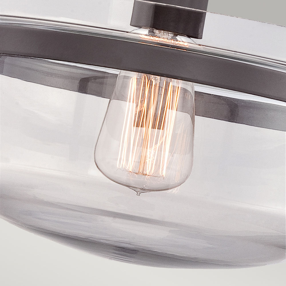Penn Station 1-Light Western Bronze Semi-Flush Ceiling Light