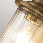 Riggs 1-Light Weathered Brass Bathroom Wall Light (Industrial Style)