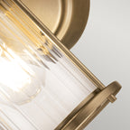 Riggs 1-Light Weathered Brass Bathroom Wall Light (Industrial Style)