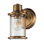 Riggs 1-Light Weathered Brass Bathroom Wall Light (Industrial Style)