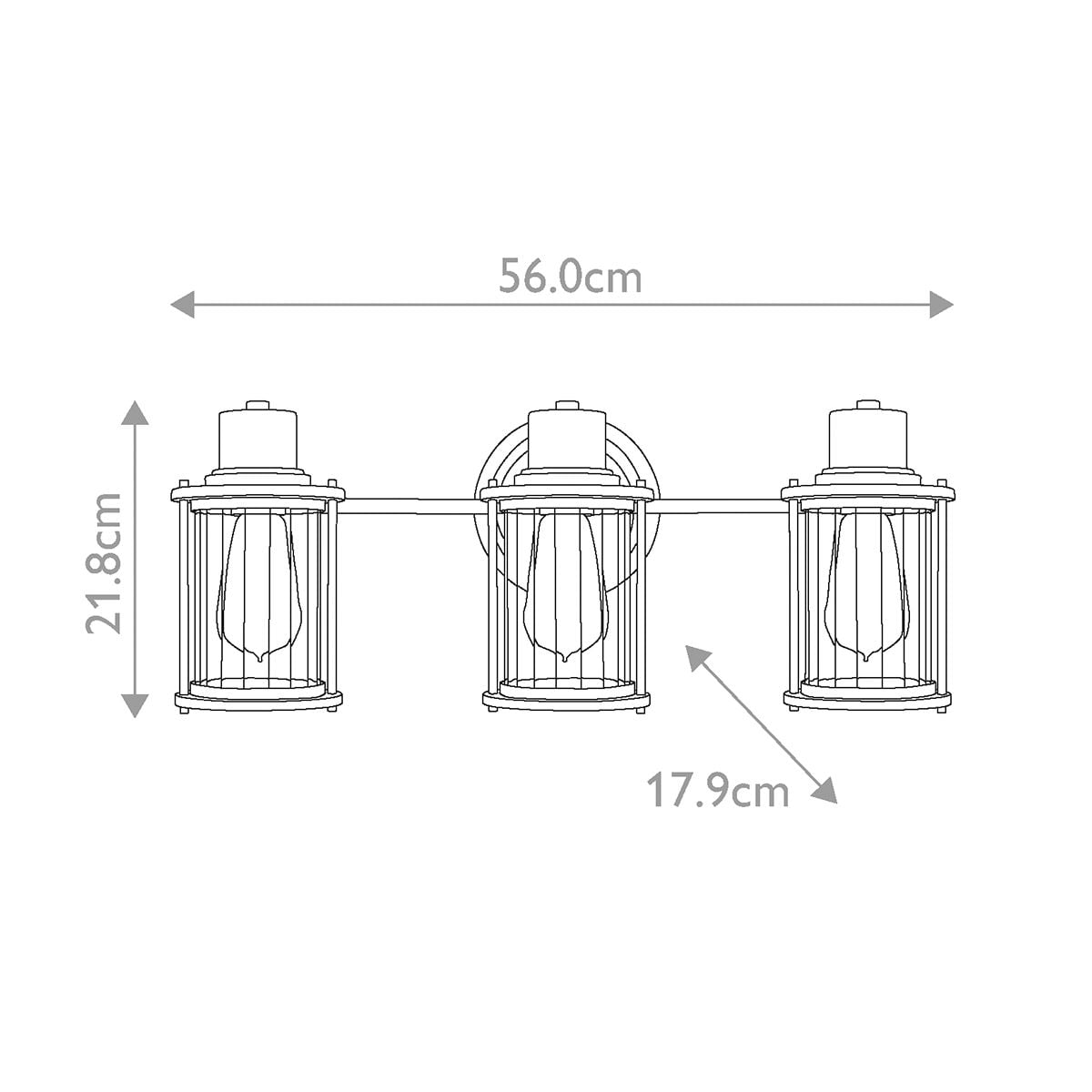 Riggs 3 Light Wall Light