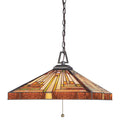 Stephen 3-Light Pendant (Handcrafted Tiffany in Geometric Design)
