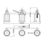 Swell 3 Light Wall Light