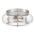 Trilogy 3-Light Brushed Nickel Flush Mount (Clear Glass)