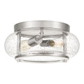 Trilogy 2-Light Brushed Nickel Flush Mount (Clear Glass)