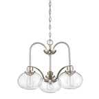 Trilogy 3-Light Brushed Nickel Chandelier (Modern Elegance with Edison Bulbs)