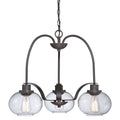 Trilogy 3-Light Old Bronze Chandelier (Nostalgic with Edison Bulbs)