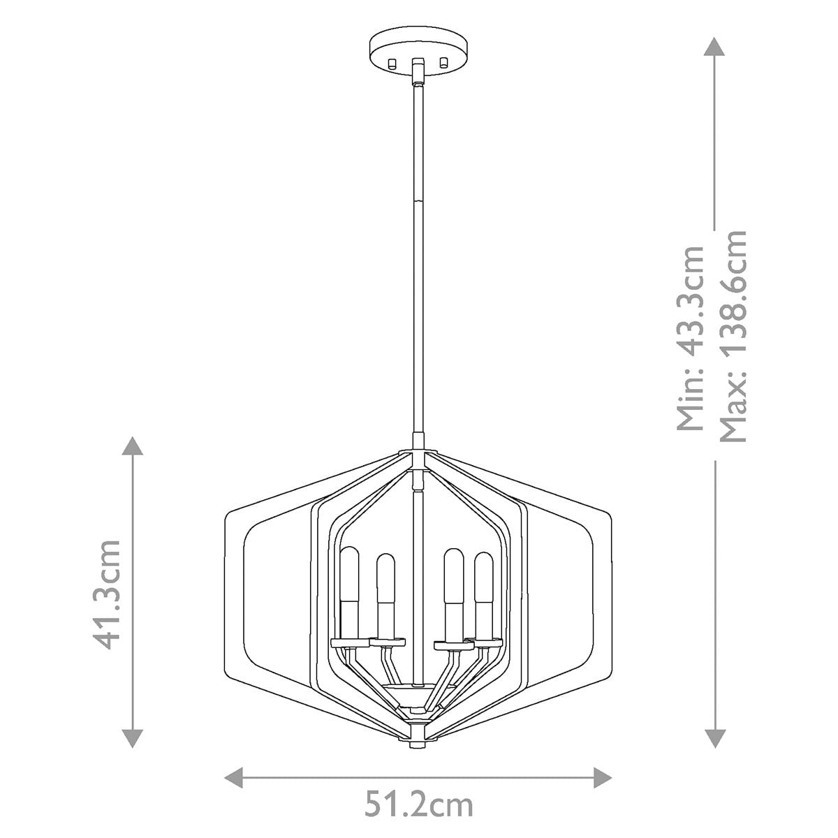 Vanguard 4 Light Pendant