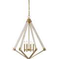 View Point 4-Light Whitewashed Wood Chandelier (Vintage Farmhouse)