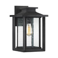 Wakefield Medium Black Outdoor Wall Lantern (Arts & Crafts Style)