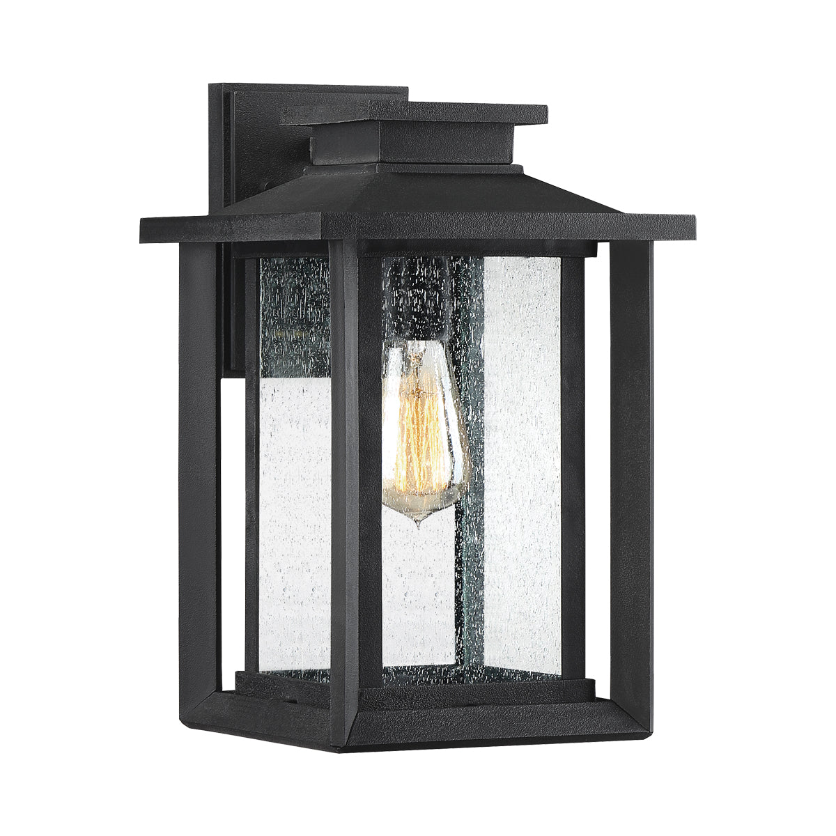 Wakefield Medium Black Outdoor Wall Lantern (Arts & Crafts Style)