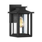 Wakefield Small Black Outdoor Wall Lantern (Arts & Crafts Style)