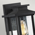 Wakefield Small Black Outdoor Wall Lantern (Arts & Crafts Style)