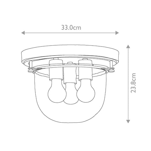 Whistling 3 Light Flush