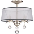 Whitney 3-Light Semi-Flush/Pendant (Classic Design with Crystal Accents)