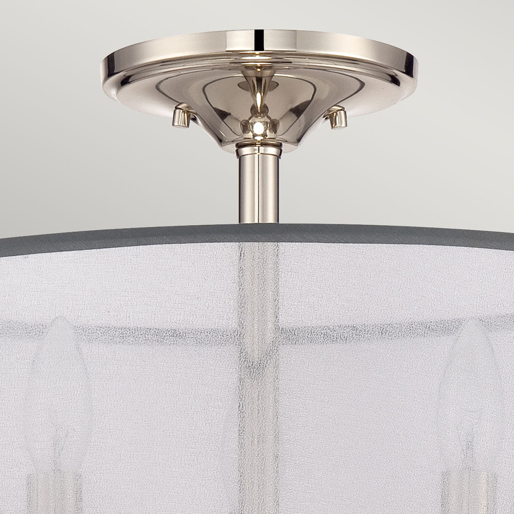 Whitney 3-Light Semi-Flush/Pendant (Classic Design with Crystal Accents)