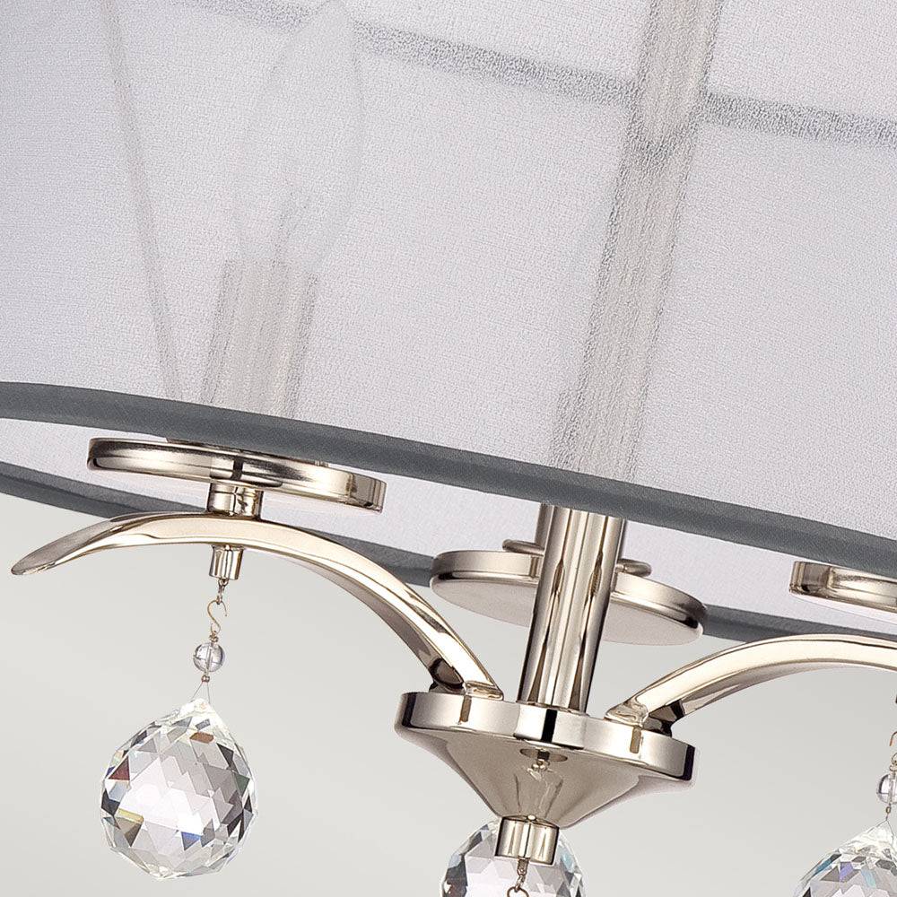 Whitney 3-Light Semi-Flush/Pendant (Classic Design with Crystal Accents)