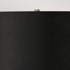 Ripple 1 Light Table Lamp - White with Black Shade