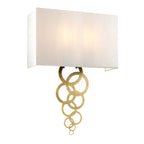 Rosa Large Aged Brass 2-Light Wall Sconce