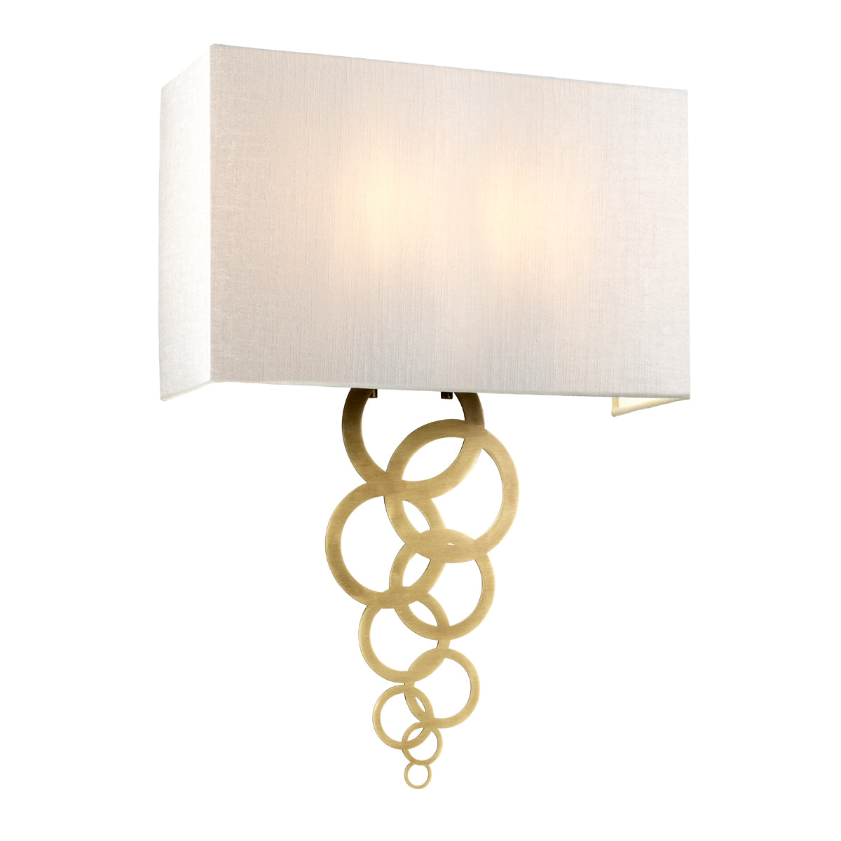Rosa Large Aged Brass 2-Light Wall Sconce