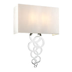 Rosa Large Polished Chrome 2-Light Wall Sconce