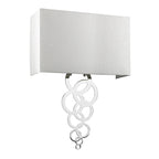 Rosa Large Polished Chrome 2-Light Wall Sconce