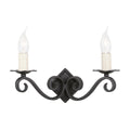Rectory 2-Light Wall Light (Style A, Black)