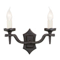 Rectory 2-Light Wall Light (Style B, Black)
