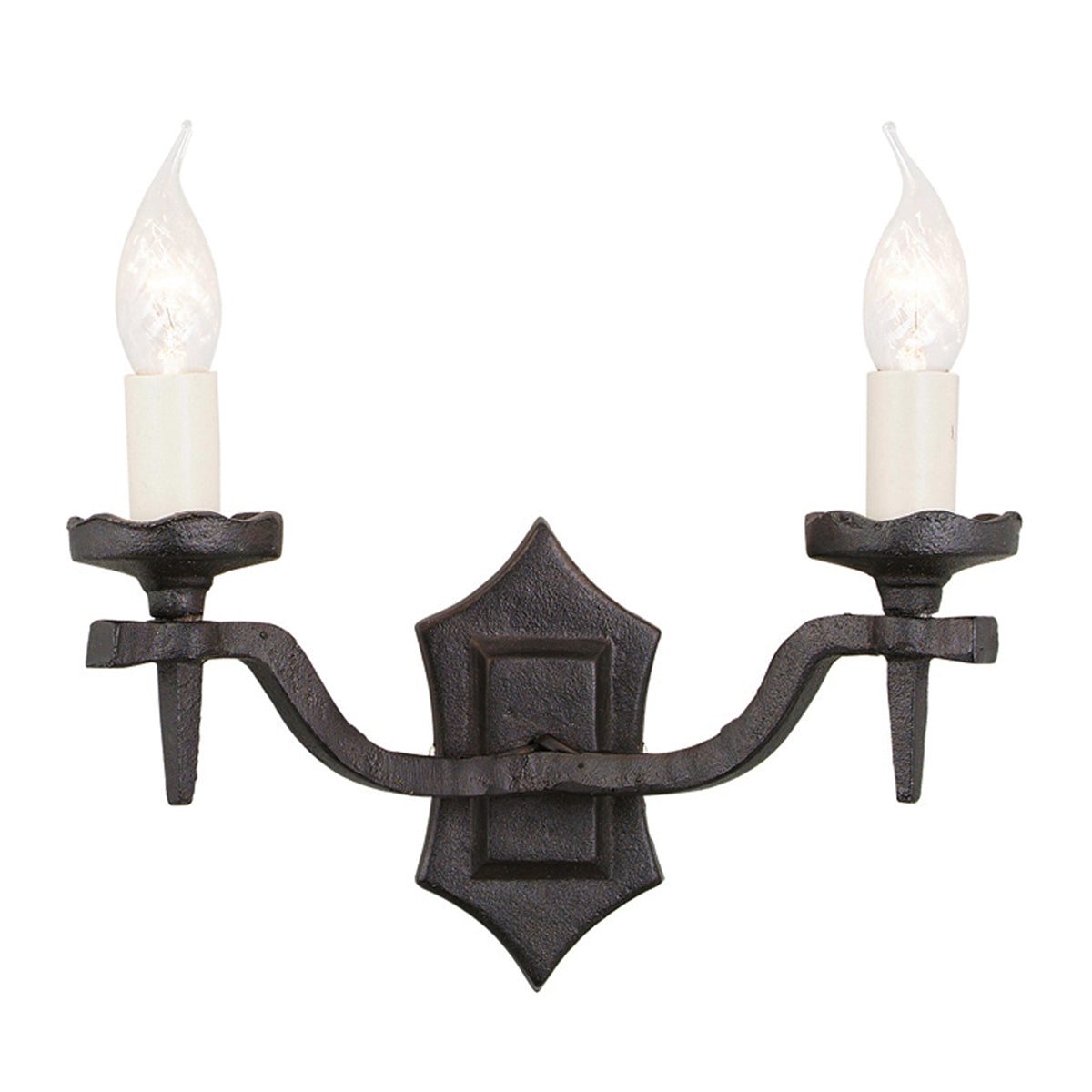 Rectory 2-Light Wall Light (Style B, Black)