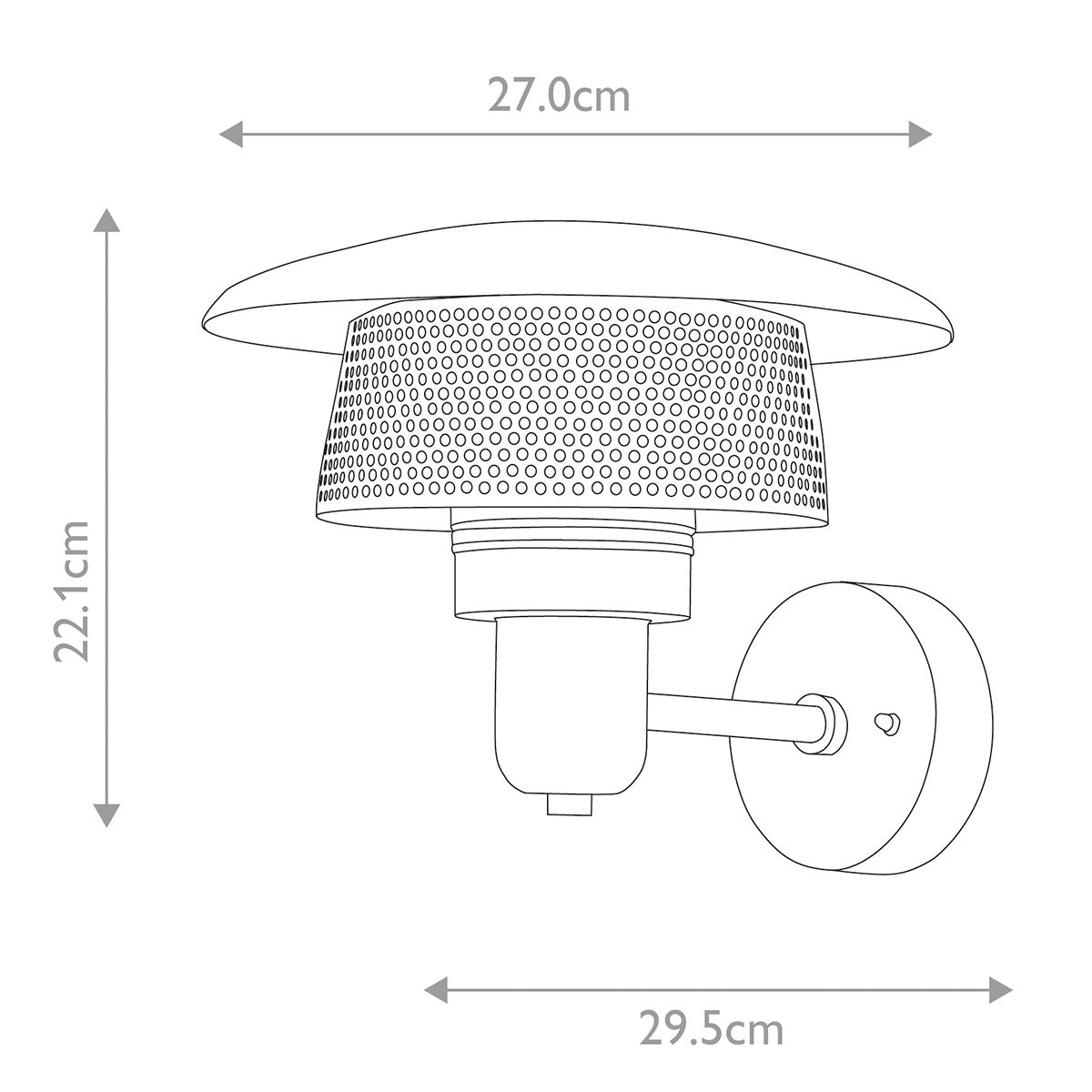 Saturne 1 Light Wall Lantern