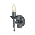 Saxon 1-Light Wall Light (Black & Silver)
