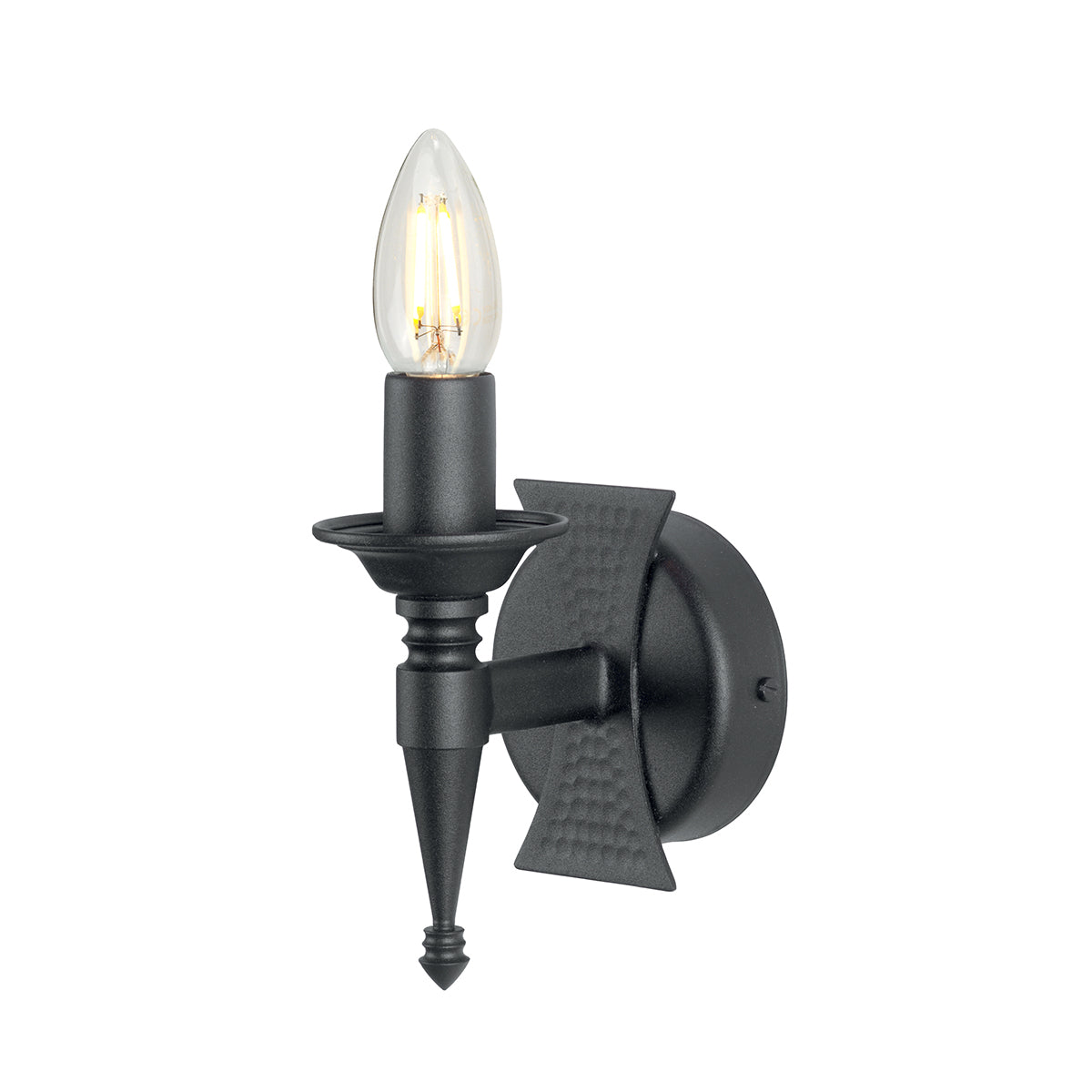 Saxon 1-Light Wall Light (Black)