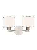 Sirius 2lt Wall Bracket in Satin Nickel